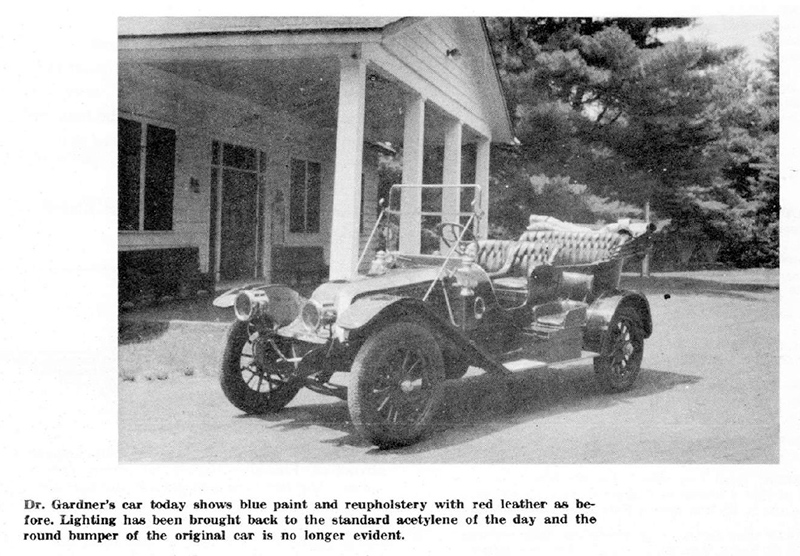 Photo of Model H with top down outside Dr Gardner's House
